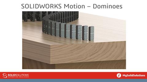 SOLIDWORKS Motion - Dominoes